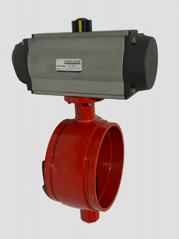 Grooved Butterfly Valve - Pneumatic Actuator
